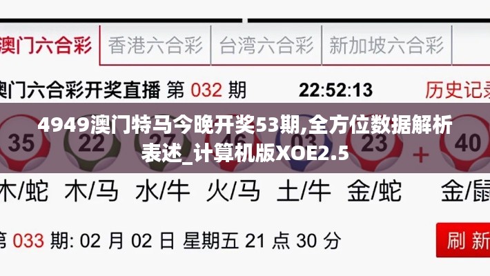 4949澳門特馬今晚開獎(jiǎng)53期,全方位數(shù)據(jù)解析表述_計(jì)算機(jī)版XOE2.5