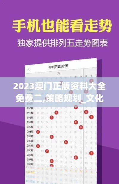2023澳門正版資料大全免費二,策略規劃_文化傳承版TQS8.11