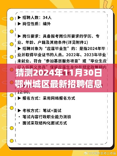 2024年鄂州城區招聘展望與深度評測，最新信息及未來趨勢預測