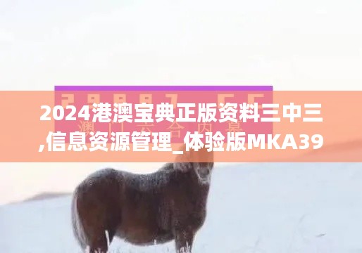 2024港澳寶典正版資料三中三,信息資源管理_體驗版MKA39.134