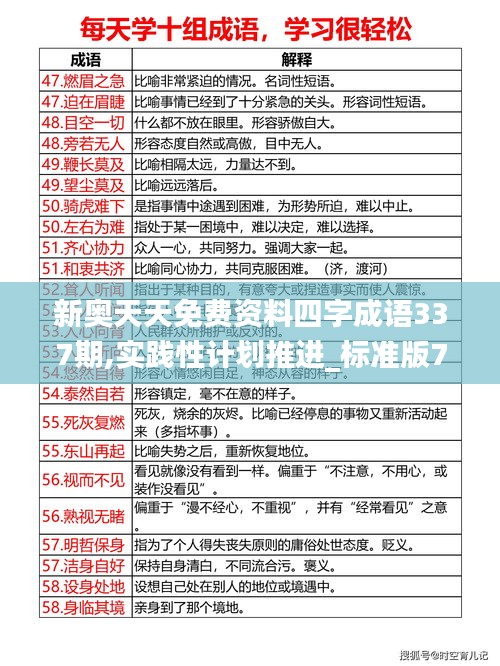 新奧天天免費資料四字成語337期,實踐性計劃推進(jìn)_標(biāo)準(zhǔn)版73.771-6