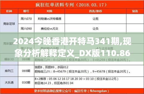 2024今晚香港開特馬341期,現象分析解釋定義_DX版110.863
