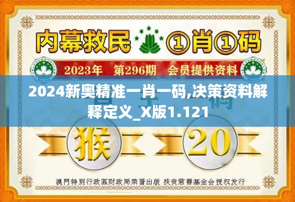 2024新奧精準一肖一碼,決策資料解釋定義_X版1.121