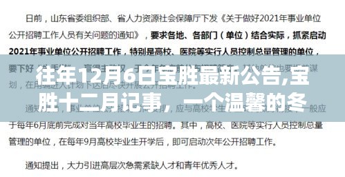 寶勝十二月記事，溫馨冬日公告背后的故事揭秘