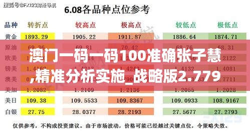 澳門一碼一碼100準確張子慧,精準分析實施_戰略版2.779