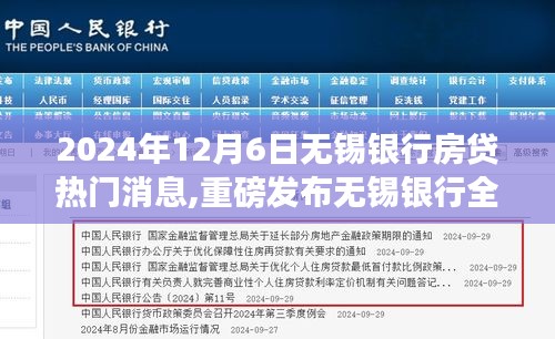 2024年12月6日無錫銀行房貸熱門消息,重磅發布無錫銀行全新智能房貸系統，體驗未來金融科技的無限可能