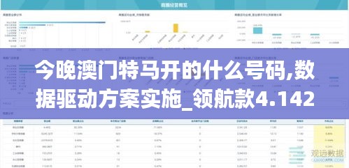 今晚澳門特馬開的什么號碼,數(shù)據(jù)驅(qū)動(dòng)方案實(shí)施_領(lǐng)航款4.142