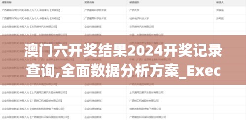 澳門六開獎結果2024開獎記錄查詢,全面數據分析方案_Executive13.629