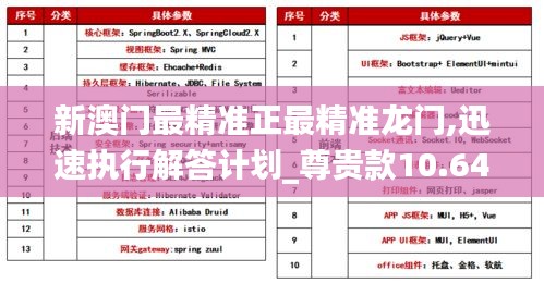 新澳門最精準正最精準龍門,迅速執行解答計劃_尊貴款10.641