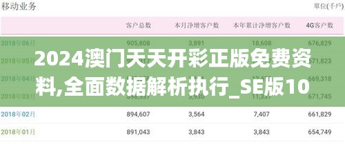 2024澳門天天開彩正版免費資料,全面數據解析執行_SE版10.801