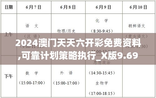 2024澳門天天六開彩免費資料,可靠計劃策略執行_X版9.693