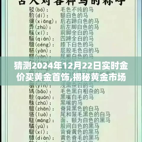揭秘黃金市場走勢，預(yù)測黃金首飾價(jià)格走向，洞悉未來黃金市場趨勢（2024年黃金首飾價(jià)格展望）