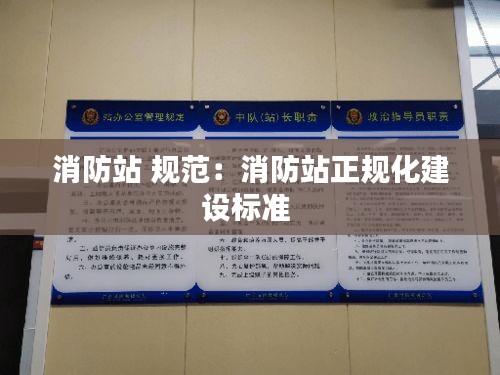 消防站 規范：消防站正規化建設標準 
