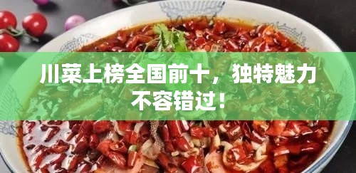 川菜上榜全國前十，獨特魅力不容錯過！