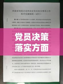 黨員決策落實方面：黨員執行黨組織決議方面 