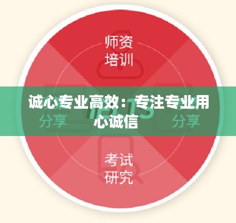 誠心專業高效：專注專業用心誠信 