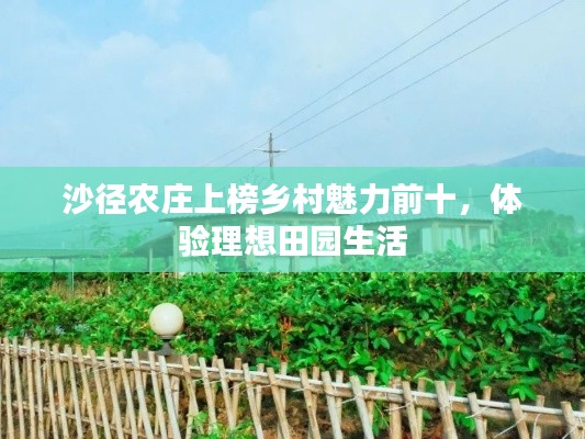 沙徑農(nóng)莊上榜鄉(xiāng)村魅力前十，體驗(yàn)理想田園生活