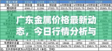 廣東金屬價格最新動態，今日行情分析與展望