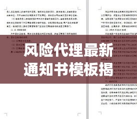 風險代理最新通知書模板揭秘，高效、規范、必備文檔標題