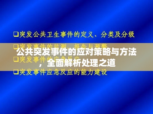 公共突發事件的應對策略與方法，全面解析處理之道