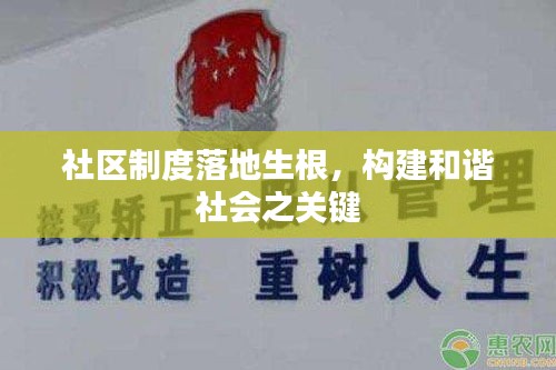 社區(qū)制度落地生根，構(gòu)建和諧社會之關(guān)鍵