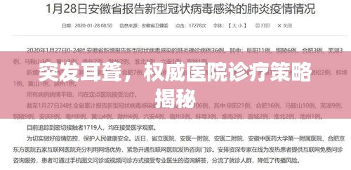 突發耳聾，權威醫院診療策略揭秘