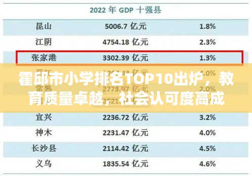 霍邱市小學排名TOP10出爐，教育質量卓越，社會認可度高成果展示