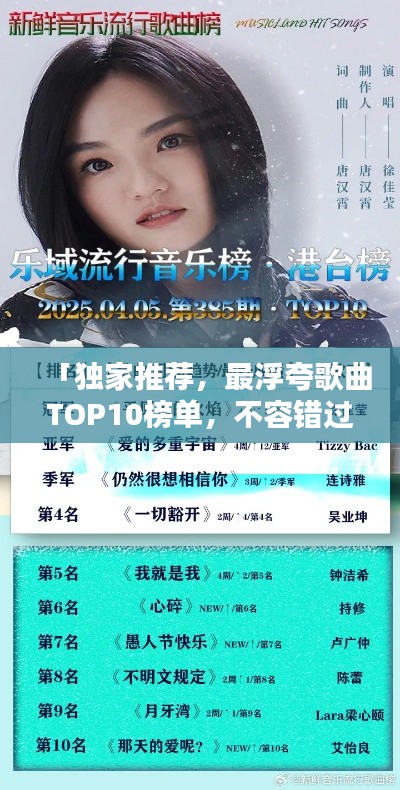 「獨家推薦，最浮夸歌曲TOP10榜單，不容錯過！」