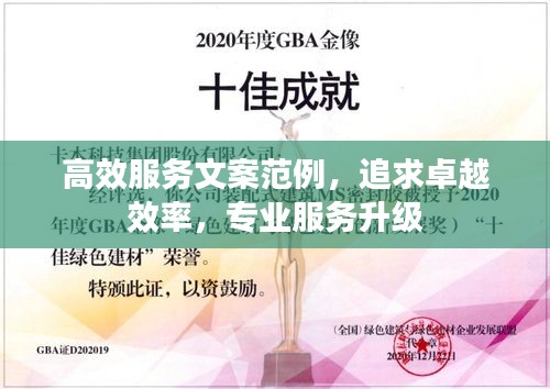 高效服務(wù)文案范例，追求卓越效率，專業(yè)服務(wù)升級(jí)