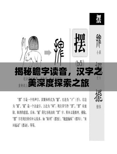 揭秘瞻字讀音，漢字之美深度探索之旅