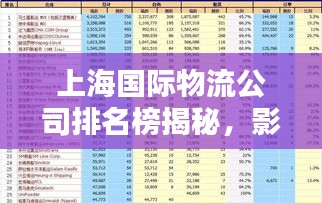 上海國際物流公司排名榜揭秘，影響力與服務質量一覽