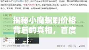 揭秘小魔蝎刷價(jià)格背后的真相，百度搜索帶您探尋真相