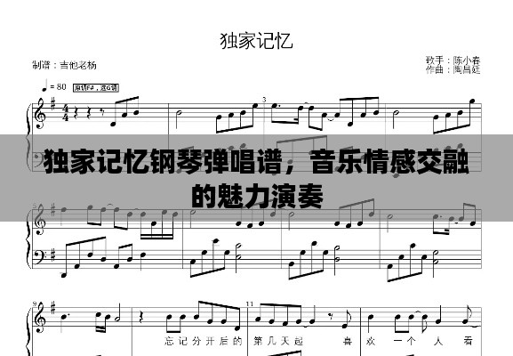 獨家記憶鋼琴彈唱譜，音樂情感交融的魅力演奏