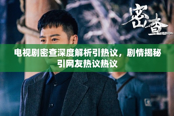 電視劇密查深度解析引熱議，劇情揭秘引網友熱議熱議
