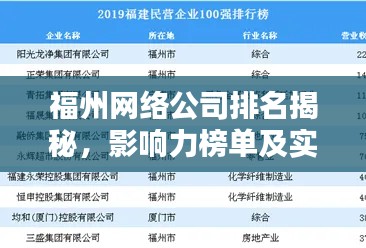 福州網絡公司排名揭秘，影響力榜單及實力解析