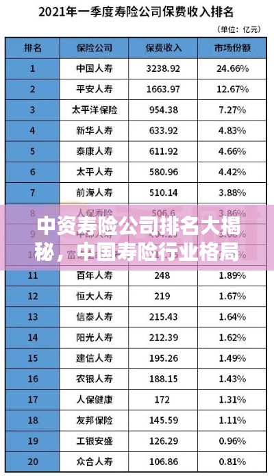 中資壽險公司排名大揭秘，中國壽險行業格局與趨勢深度解析