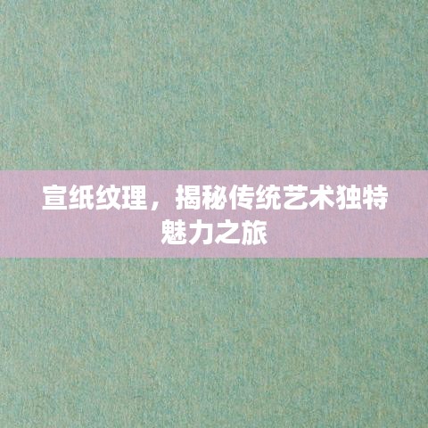 宣紙紋理，揭秘傳統藝術獨特魅力之旅