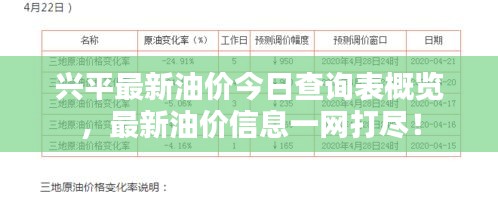 興平最新油價今日查詢表概覽，最新油價信息一網打盡！
