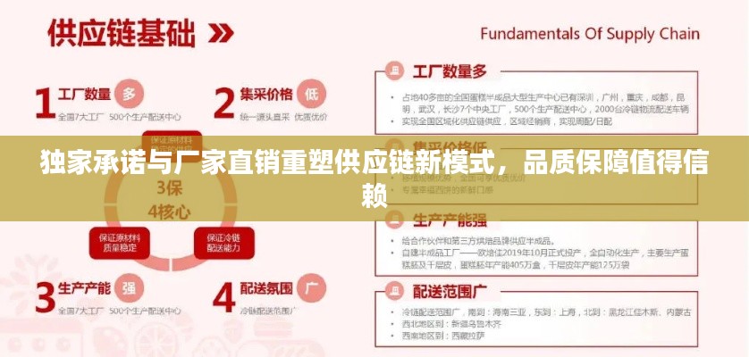 獨家承諾與廠家直銷重塑供應鏈新模式，品質保障值得信賴