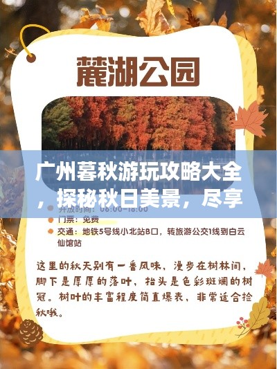 廣州暮秋游玩攻略大全，探秘秋日美景，盡享秋日風情！
