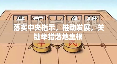 落實中央指示，推動發展，關鍵舉措落地生根