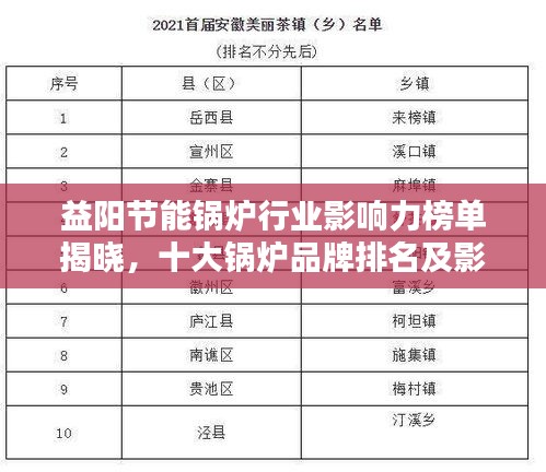 益陽節能鍋爐行業影響力榜單揭曉，十大鍋爐品牌排名及影響力解析