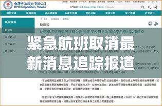 緊急航班取消最新消息追蹤報道速遞！