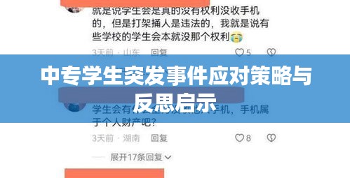 中專學(xué)生突發(fā)事件應(yīng)對策略與反思啟示