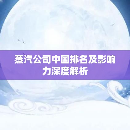 蒸汽公司中國排名及影響力深度解析